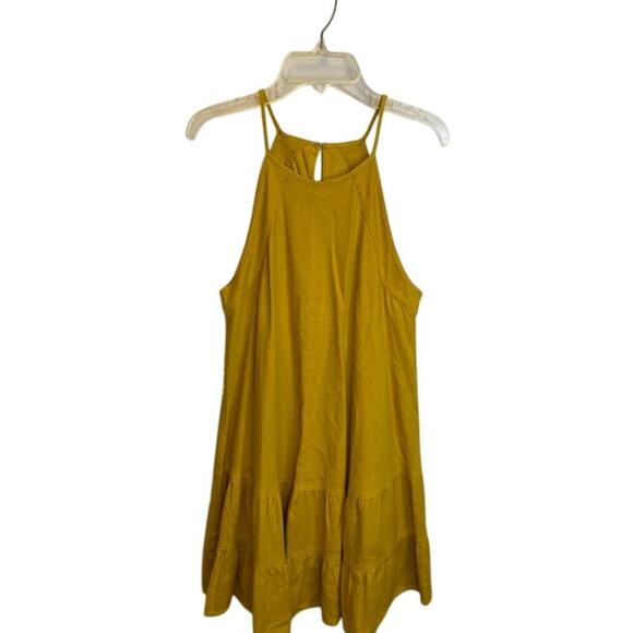 Altar'd State Chartreuse High Neck Swing Sundress Small - Picture 1 of 7